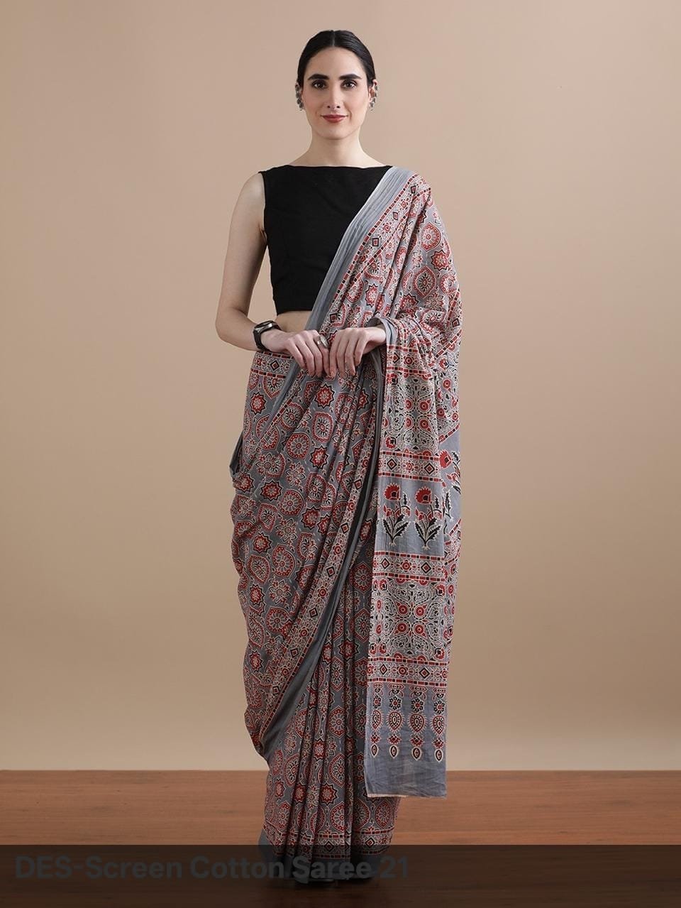 Ajrakh Print Sarees
