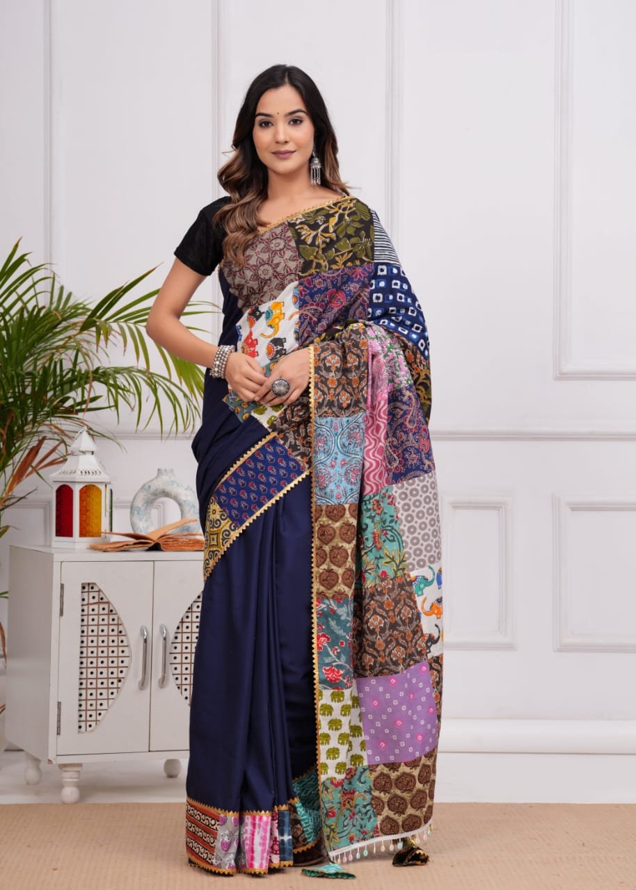 Patch Work Saree